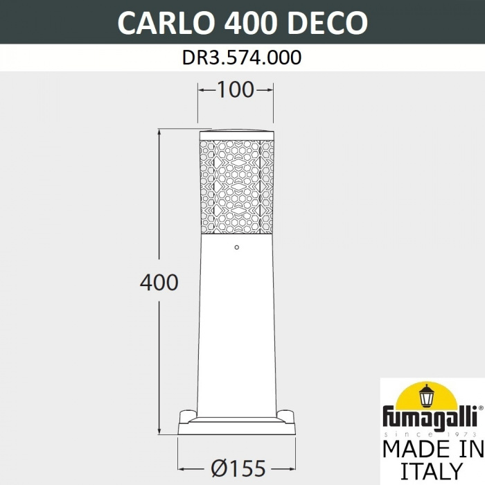 Наземный светильник Carlo Deco DR3.574.000.WXU1L Fumagalli фото