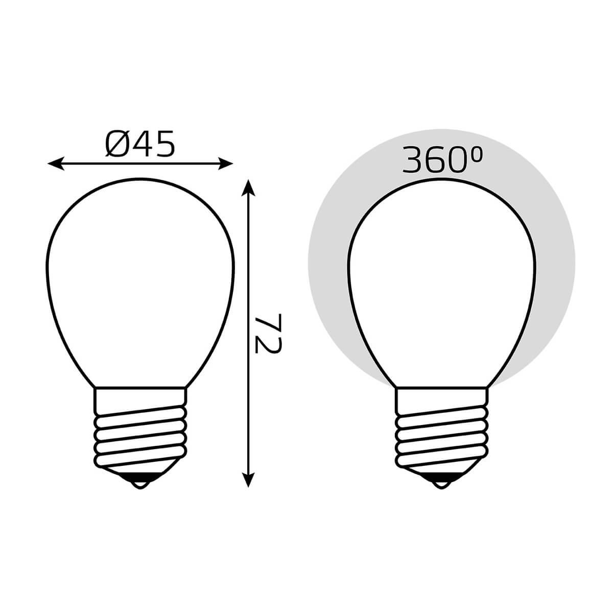 Светодиодная лампа Gauss Filament Globe OPAL E27 5W 4100K 105202205 фото