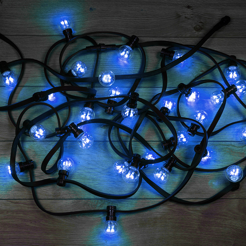 Набор Белт-Лайт 10 м, черный каучук, 30 ламп, цвет Синий, IP65, соединяется NEON-NIGHT 331-323 фото