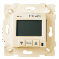 FD18000-A Терморегулятор Цифровой. 16A, с LCD монитором. Кабель в комплекте, цвет Бежевый FEDE фото