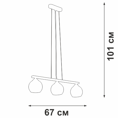 Подвесной светильник V3107-1/3S Vitaluce фото