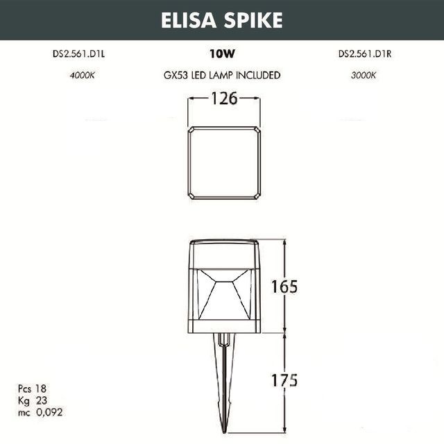 Грунтовый светильник Elisa DS2.561.000.AXD1L Fumagalli фото