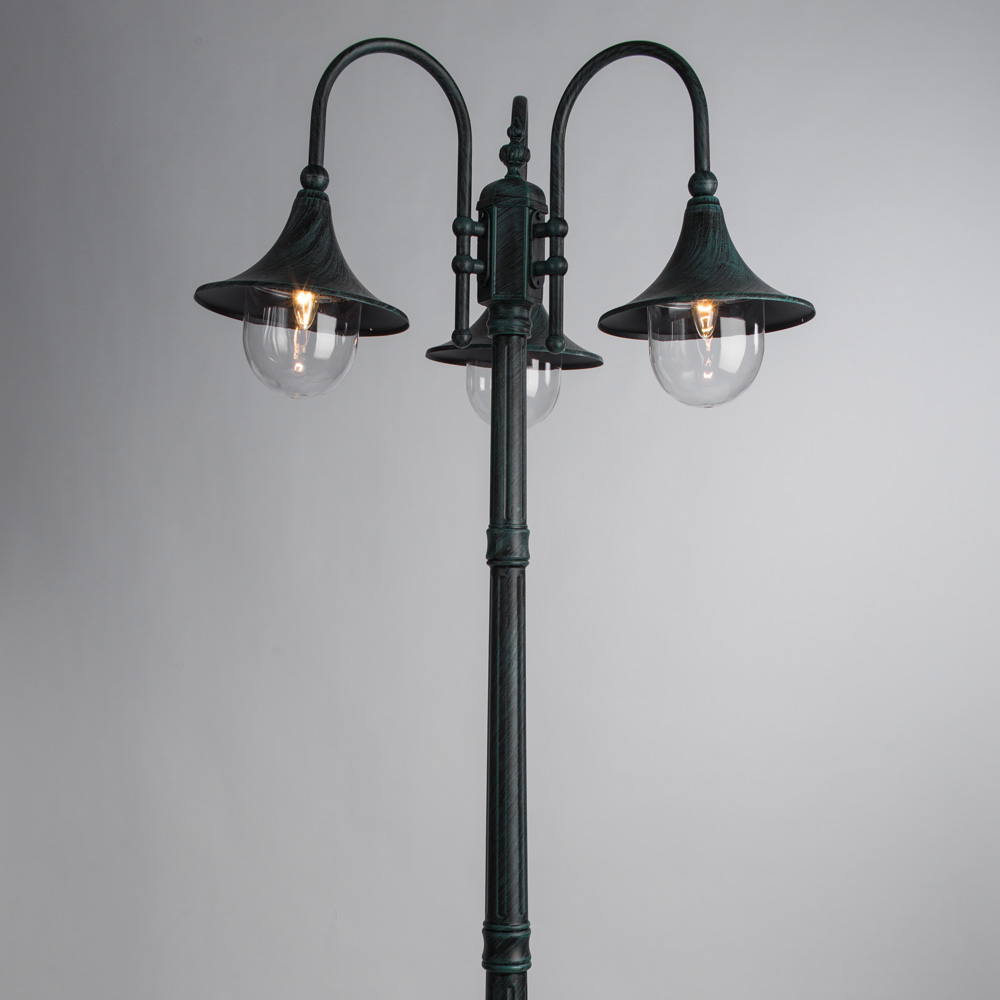 Садово-парковый светильник Arte Lamp Malaga A1086PA-3BG фото