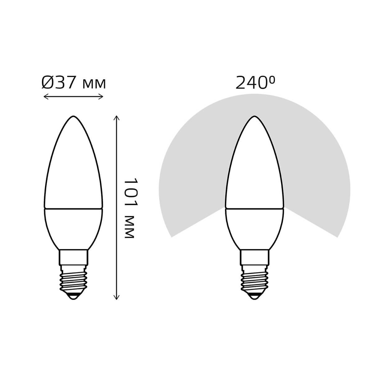 Диммируемая светодиодная лампа Gauss Candle E14 7W 2700K 103101107-S фото