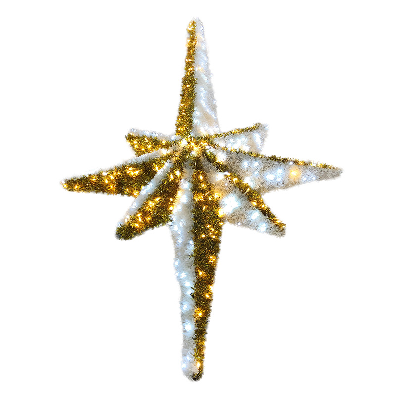 Фигура Звезда 8-ми конечная, LED подсветка высота 180см, бело-золотая NEON-NIGHT NEON-NIGHT 506-244 фото