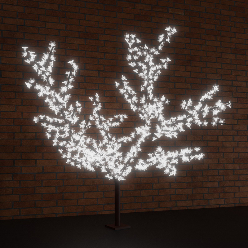 Светодиодное дерево Сакура, высота 1,5м, диаметр кроны 1,8м, белые светодиоды, IP 65, понижающий трансформатор в комплекте, NEON-NIGHT NEON-NIGHT 531-105 фото