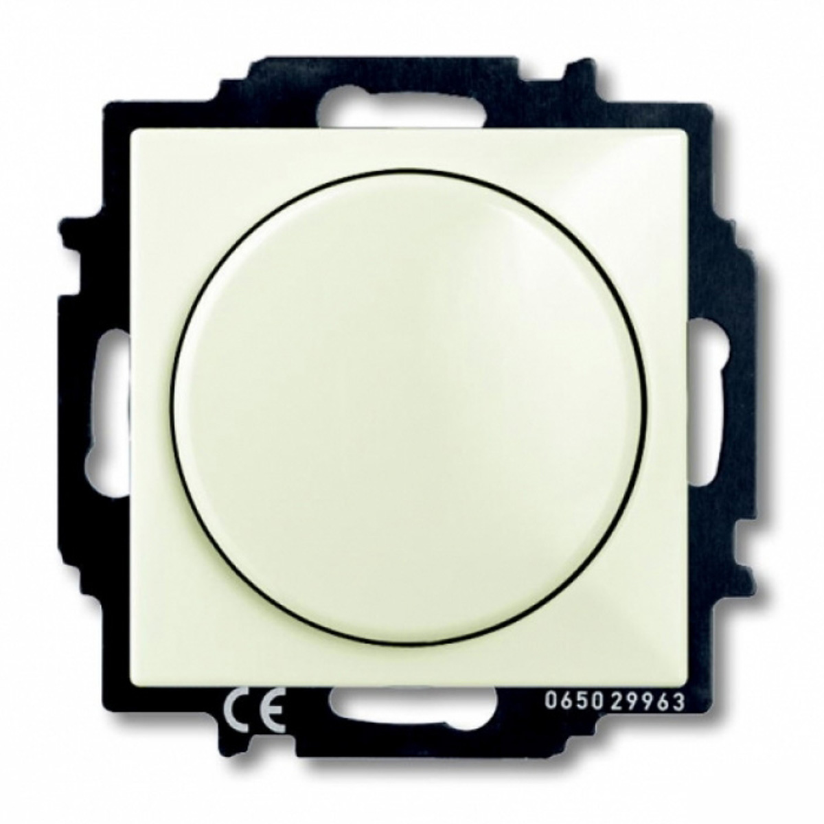 6515-0-0847 (2251 UCGL-96-5), Механизм светорегулятора Busch-Dimmer с центральной платой, 60-400 Вт, серия Basic 55, цвет chalet-white, ABB фото