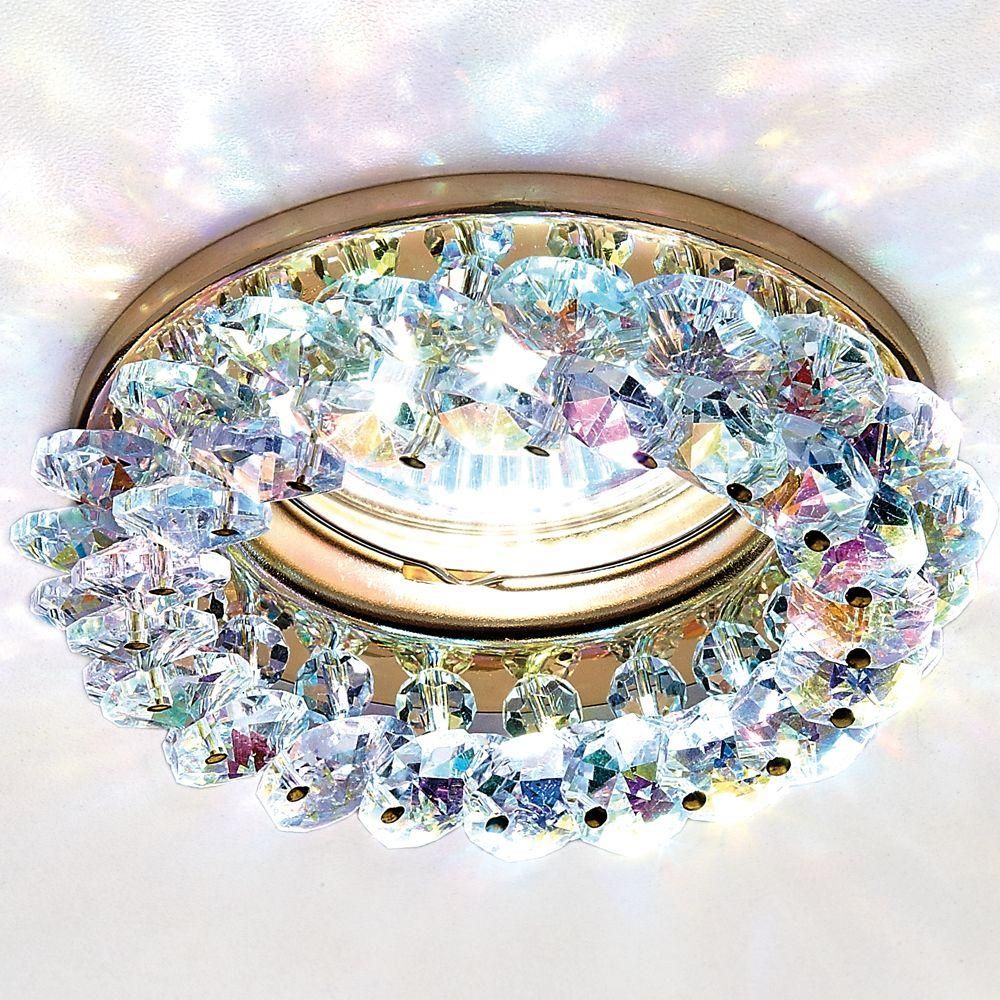 Встраиваемый светильник Ambrella light Crystal K206 MULTI/G фото