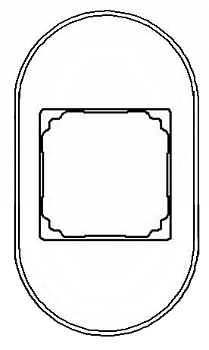 35821052 Рамка с квадратным вырезом Venezia Oval Белый лакированный 1-постовая Fontini фото