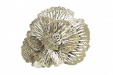 Настенный декор Цветок серебрист.36,8*40,6*9,53см Garda Decor 37SM-8321-JN фото