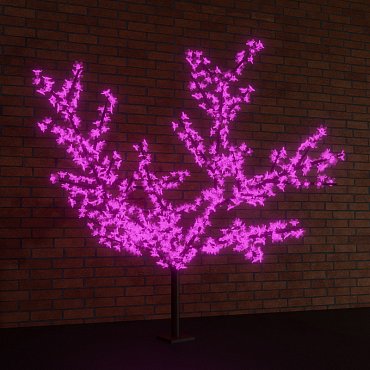Светодиодное дерево Сакура, высота 1,5м, диаметр кроны 1,8м, фиолетовые светодиоды, IP 65, понижающий трансформатор в комплекте, NEON-NIGHT NEON-NIGHT 531-106 фото