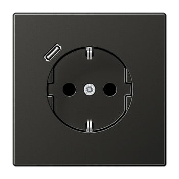 AL1520-18CD-L Dark Розетка SCHUKO® с USB-интерфейсом с 1 USB-портом типа A LS серия фото