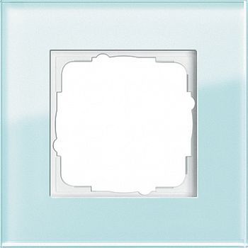 021118 Рамка Esprit Салотовое стекло 1-постовая Gira фото