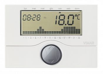 01910 Хронотермостат электронный настенный для контроля температуры помещений (отопление и кондиционированирование) NEVE UP Vimar фото