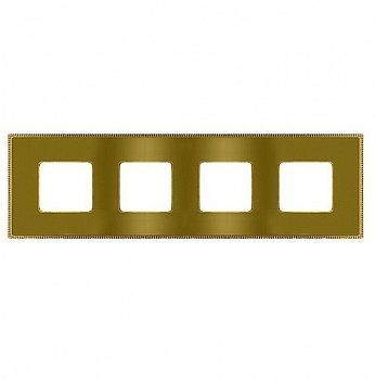 FD01434OBOB Рамка Belle Epoque Metal Bright gold / Bright gold 4-постовая гор/верт. Fede фото