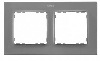 Рамка на 2 поста серый матовый  Simon 82 Concept 8200627-092 фото