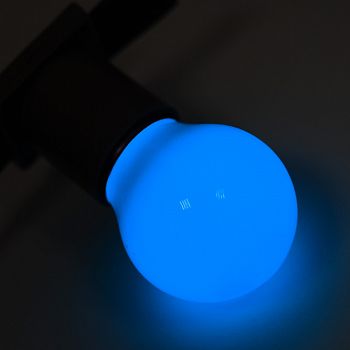 Лампа шар e27 5 LED 45мм - синяя NEON-NIGHT 405-113 фото