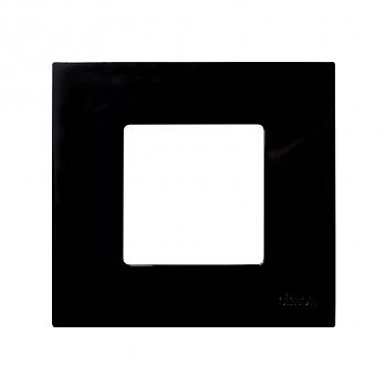 2700617-071 Накладка декоративная на рамку базовую, 1 пост, Simon 27 Play, Color, чёрный фото