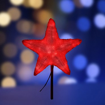 Акриловая светодиодная фигура Звезда 50см, 160 светодиодов, красная, NEON-NIGHT NEON-NIGHT 513-452 фото
